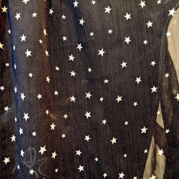 2/$20 Zara trafaluc black sheer button front blouse S - Picture 5 of 7